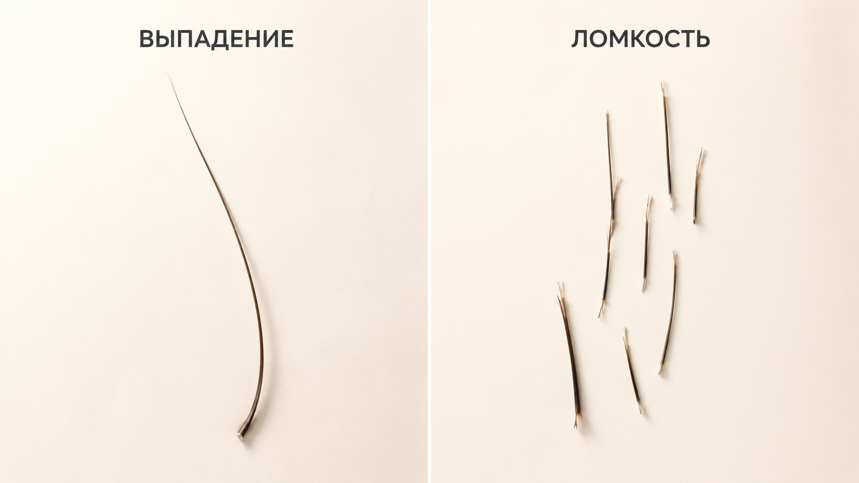 Как отличить выпадение волос от ломкости по длине